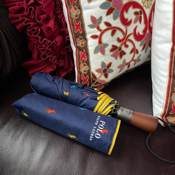 NWT polo ralph Lauren umbrella in pony color in blue 12 inches lengths - Picture 4 of 12
